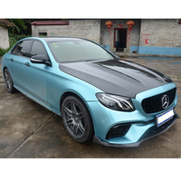 Capot en fibre de carbone style AMG pour Mercedes-Benz Classe E W213 2016-2020, noir brillant 3K, remplacement