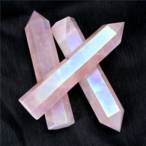 Torre de Cuarzo Rosa Pulido Aura Pink al por Mayor, Cristal Transparente Estilo Feng Shui Vintage para Regalos y Decoración del Hogar - Product Image 1