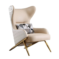 Ensemble de chaises de luxe nordiques modernes à dossier haut avec revêtement en coton Wabi-sabi, meubles d'appoint pour la maison, salon, canapé, hôtel