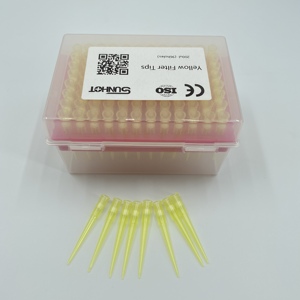 ปลายปิเปตกรองสีเหลือง200ul พลาสติกฆ่าเชื้อในห้องปฏิบัติการพร้อมกล่อง - Product Image 4