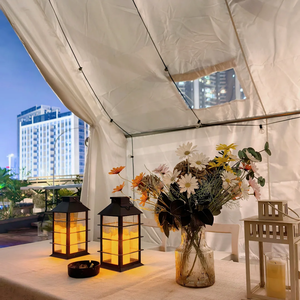 Gazebo de Lujo para Glamping con Estructura de Acero Reforzada para Hoteles y Resorts al Aire Libre, con Toldo de Tela Oxford Impermeable - Product Image 4
