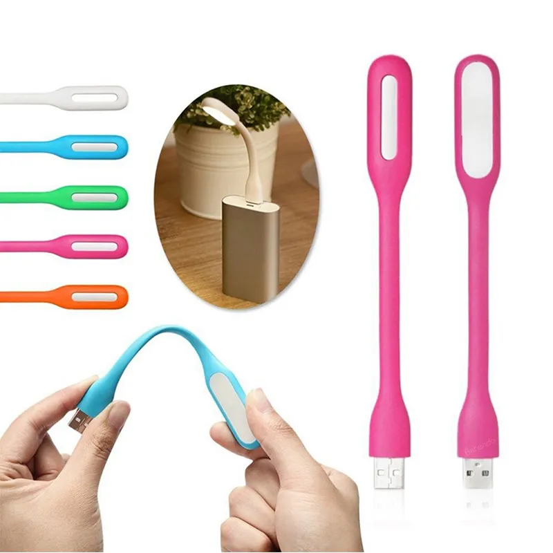 Lámpara LED de noche con USB, luz LED portátil directa de fábrica con brazo Flexible de 360 grados, Logo personalizado impreso, mini USB, venta al por mayor