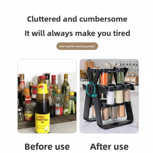 Améliorez l'organisation de votre cuisine avec ce porte-épices rotatif tendance de la grande roue - Product Image 1