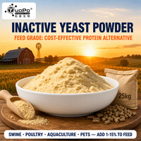 Poudre de levure inactive riche en vitamines du groupe B, améliore la valeur nutritive, digestion facile pour porcs, volailles, animaux aquatiques et animaux d'accompagnement