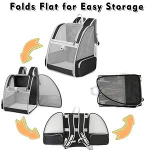 Kediler köpekler için taşınabilir nefes küçük evcil hayvan sırt çantası üç çıkışları naylon kumaş açık seyahat için sahip hayvan desen - Product Image 5