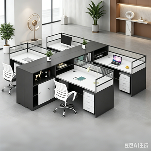 Cloisons <span class=keywords><strong>de</strong></span> bureau en panneaux <span class=keywords><strong>de</strong></span> bois pour bureaux <span class=keywords><strong>de</strong></span> personnel et <span class=keywords><strong>de</strong></span> finance, postes <span class=keywords><strong>de</strong></span> travail individuels pour 46 employés, et ensembles bureau-chaise pour deux personnes - Product Image 1
