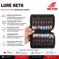 Échantillon Gratuit Leurre Cuillère Spinnerbait Minnow Yeux Rouges en Gros, Leurre ABS pour Eau Moyenne, Petits Leurres Spinner pour Rivière, Eau Douce, Seiche