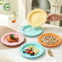 Assiettes en plastique PP personnalisées de couleur vive, 5/6/7/8/9/10 pouces, assiettes de service durables pour mariage, barbecue, camping, fête
