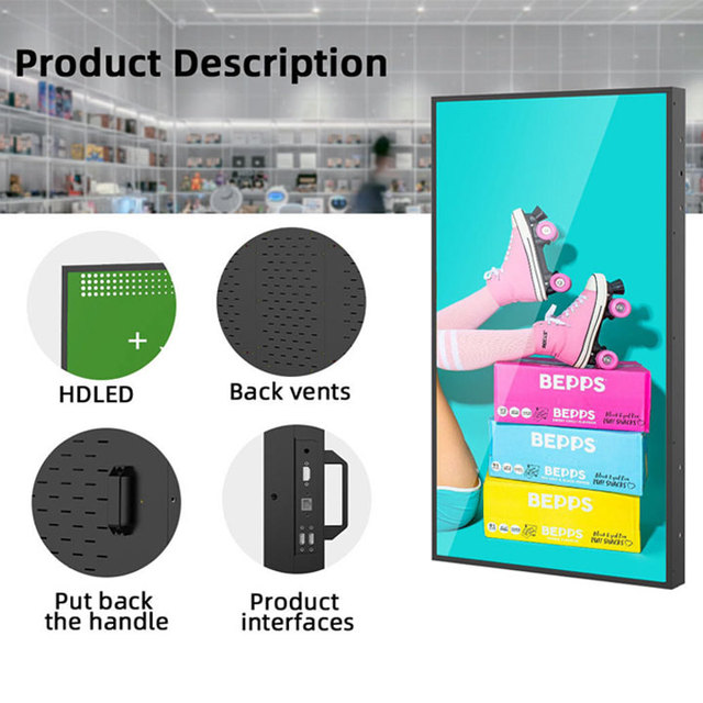RAVLED Indoor 2500 Nits 4K/1080p LCD Display Wall Mounts SDK Enabled Digital Poster for Advertising Shopping Malls Retail Stores