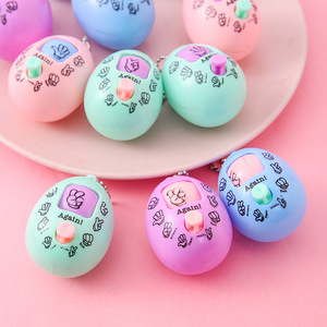 Rock Paper Scissors Toy <b>Egg</b> Cartoon Keychain 4x5.5Cm <b>Plastic</b> Kids Gift - Product Image 2