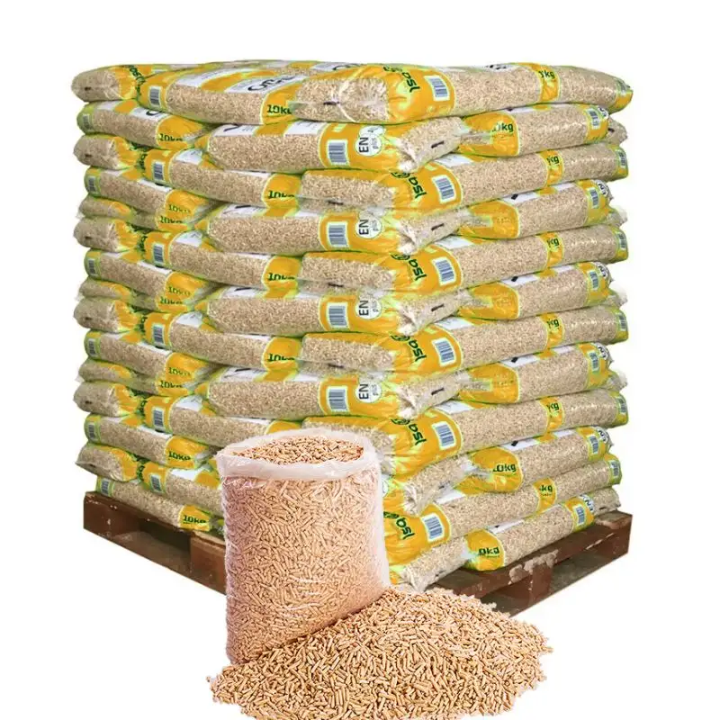 Factory Great Quality Natural solid fuel Wooden Pellets 15kg bags for SALE Pressed