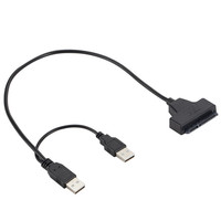 Cable Adaptador USB SATA de 2.5 Pulgadas para Disco Duro HDD/SSD, Carga Rápida de 3A, Trenzado de Cobre Puro y PVC para Disco Duro Externo de Computadora