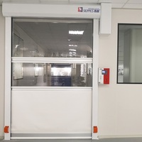 Porte rapide à enroulement pour salle blanche, design moderne, avec rail de sécurité, coupe-vent, ouverture automatique, en PVC, pour entrepôt, à démarrage rapide