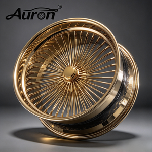 Auron <b>Aluminum</b> Alloy Wheel 5.5x17 Gloss Black <b>Mesh</b> Design One Piece Cast for Passenger Car Retrofit Upgrade Forged Golden Wheels - Product Image 1