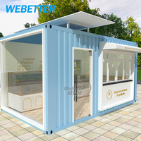 WEBETTER Café conteneur démontable Restaurant préfabriqué conteneur d'expédition Bar Restaurant avec cuisine entièrement équipée