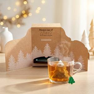 Calendario <span class=keywords><strong>de</strong></span> Adviento <span class=keywords><strong>de</strong></span> Té para <span class=keywords><strong>24</strong></span> Días, Caja <span class=keywords><strong>de</strong></span> Regalo con Bolsas <span class=keywords><strong>de</strong></span> Té <span class=keywords><strong>de</strong></span> Diferentes Formas, PLA Biodegradable, Venta al Por Mayor, Marca Privada, OEM - Product Image 2