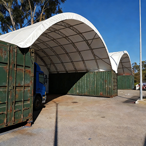 Offre Spéciale – Abri de Hangar Moderne 40 pieds x 40 pieds, Structure en Acier avec Toit en PVC, Abri pour Conteneur Maritime <span class=keywords><strong>à</strong></span> Poutre Unique - Product Image 5