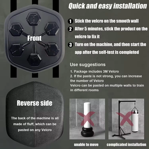 Máy tập đấm bốc thông minh gắn tường RS ONEPUNCH phiên bản nâng cấp mới, tích hợp nhạc - Product Image 4