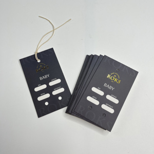 Carte de présentation personnalisée en papier noir pour bijoux, avec estampage à chaud doré, pour boucles d'oreilles, avec logo imprimé, carte d'emballage pour boucles d'oreilles - Product Image 6