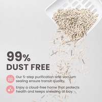 Litière pour chat en tofu à faible dispersion, conception anti-évasion des particules, absorption rapide, contrôle des odeurs, jetable et biodégradable