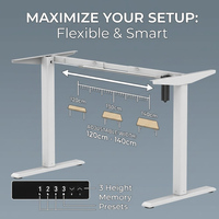 Meubles de bureau ergonomiques intelligents pour la maison, bureau électrique à hauteur réglable, cadre de bureau motorisé pour travailler assis ou debout, table réglable en hauteur