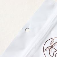 Sachet d'emballage de café personnalisé mat à fond plat, auto-scellant, avec valve et fermeture éclair