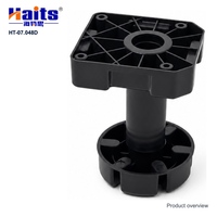 Pied de meuble réglable en plastique noir pour armoire de cuisine, pied de socle, fabricant chinois en gros