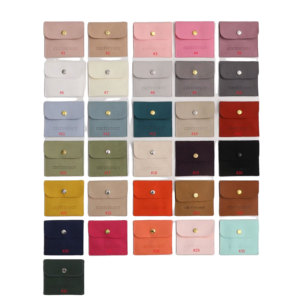 Sac à bouton-pression en velours avec logo personnalisé Emballage de bijoux en microfibre souple Pochette pour bracelet, collier, boucles d'oreilles, bagues - Product Image 6