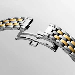 Montre automatique bicolore pour homme, bracelet en acier inoxydable, fonction date, cristal saphir, montre-bracelet de cérémonie Longinesing - Product Image 4