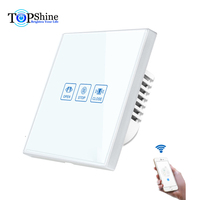 Topshine Tuya Wifi interrupteur d'obturateur Wifi interrupteur de rideau pour le contrôle de l'application Mobile et fonctionne avec Alexa et Google Home Assistance