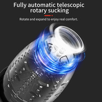 Copa de Masturbación Telescópica Giratoria de Alta Calidad, Entrenador de Pene Eléctrico, Vibrador de Masaje de Próstata Portátil, Venta al Por Mayor