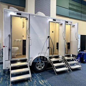 Luxe Modern Design Mobiele Evenement Toilet Trailer Draagbare Glasvezel Badkamer Trailer Met Ac Voor Gebruik Buitenshuis - Product Image 6