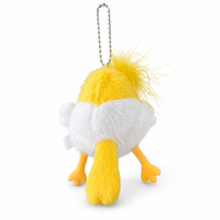 Gantungan Kunci Boneka Burung Lembut Bersuara, Mainan Suara Burung Bergetar, Kuning Putih, Bulu Halus, Aksesoris Tas, Hadiah Lucu untuk Anak-Anak, Pecinta Burung, Hadiah Ulang Tahun