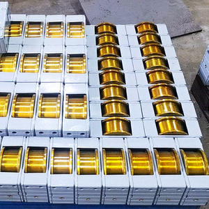 Bloque de rueda DRS 150mm 200mm 250mm Ruedas de carro de grúa Rueda de acero forjado con eje - Product Image 1