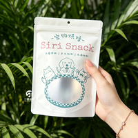 Sachet d'emballage personnalisé pour friandises pour animaux de compagnie, pochette refermable avec fenêtre, en aluminium, résistant à l'humidité, pour aliments pour chiens et chats