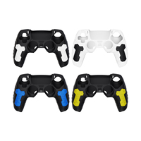 Étui de protection complet en silicone ergonomique bicolore, confortable et antichoc, avec une meilleure stabilité de préhension pour PS5