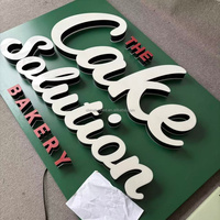 Panel Trasero Acrílico Pintado, Letras de Canal 3D Personalizadas para Negocios, Acero Inoxidable, Iluminación Frontal y Trasera, Señalización Publicitaria para Exteriores