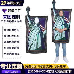 Disfraz de la Estatua de la Libertad para Adultos, Traje de Cosplay de Color Sólido, Ropa de Escenario de Fibra de Poliéster - Product Image 5