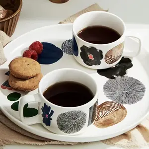 美女与野兽瓷器西方设计杯碟日本咖啡和茶壶杯套装奢华
