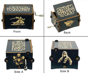 Caja <span class=keywords><strong>de</strong></span> música <span class=keywords><strong>de</strong></span> madera Vintage Sunshine Navidad grabada con láser hecha a medida con melodía personalizada - Product Image 4