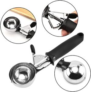 Cucchiaio per Gelato di Alta Qualità in Acciaio Inox con Meccanismo di Rilascio a Pressione per Gelato Fatto in Casa - Product Image 3