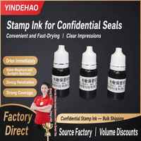 Encre pour tampon flash photosensible noire permanente 5ml 10ml pour la protection de l'information personnelle et de la confidentialité