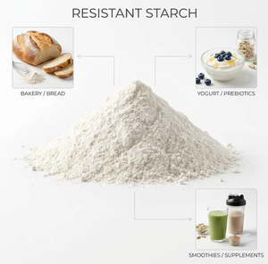 Harina de almidón resistente baja en calorías, <span class=keywords><strong>sustituto</strong></span> para repostería cetogénica y bebidas con alto contenido de fibra, fibra dietética biolíquida natural - Product Image 3