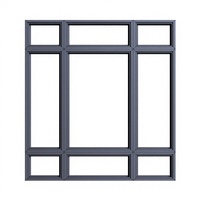 Fenêtre à battants horizontaux en aluminium de conception moderne, à ouverture simple, avec volet magnétique pour chambre à coucher, salon, hôtel