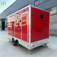 Remorque de toilettes mobiles Goeasy à cadre galvanisé, facile à remorquer pour les chantiers de construction