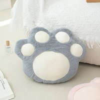 Coussin Patte de Chat Mignon en Peluche, Doux et Confortable, pour Canapé de Salon, Soutien Lombaire, Repose-tête de Lit en Coton PP pour Femmes