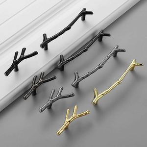 WEKIS Industrial Bedroom <b>Dresser</b> Drawer Handle Black Tree Branch Kitchen Cabinet Metal Handles <b>Knobs</b> Long Wardrobe Handle - Product Image 2