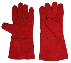 उच्च गुणवत्ता वाला लाल रंग bq mittes गर्मी प्रतिरोधी कायदे दस्ताने के लिए 5 उंगलियों ओवन माइटेन