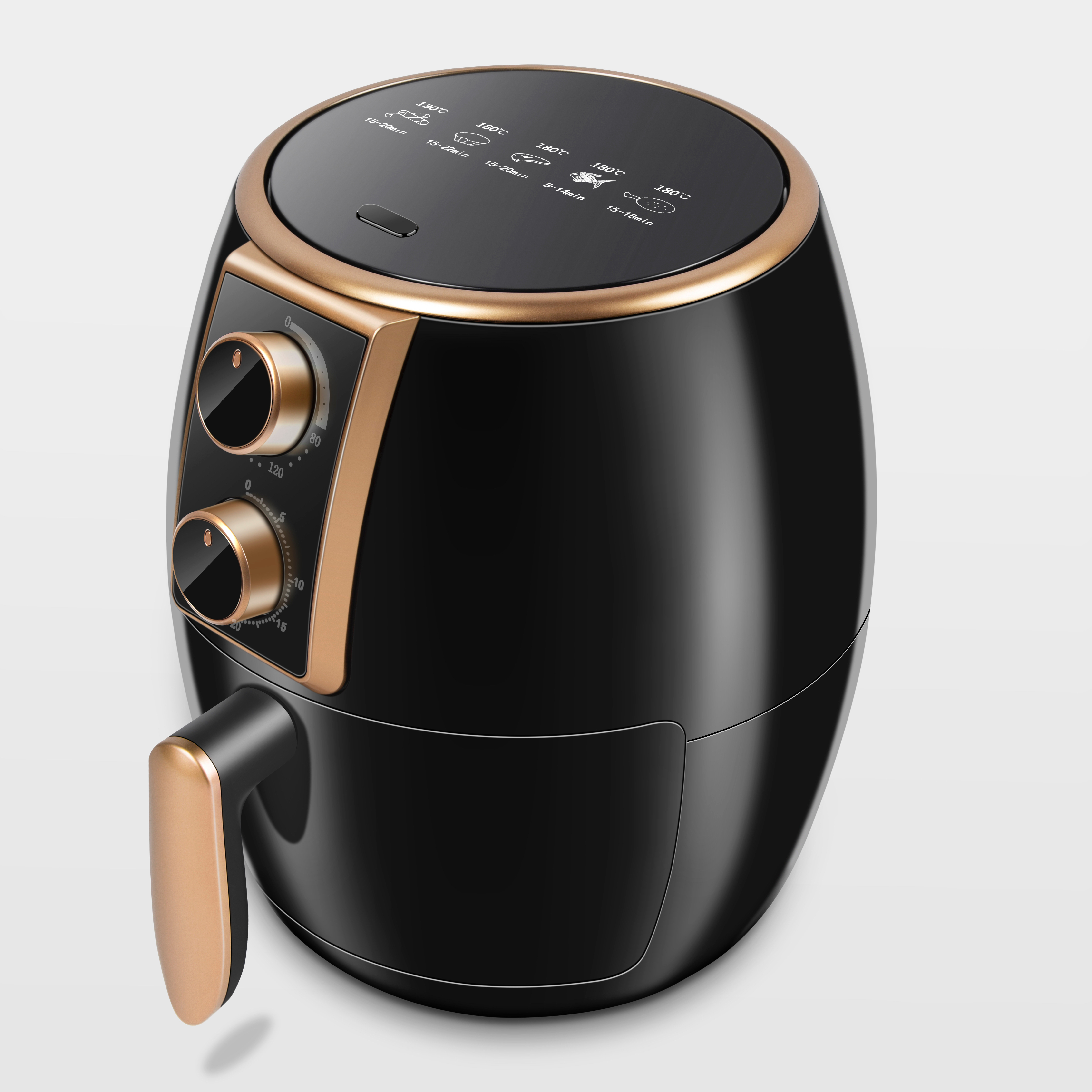 Промышленная домашняя пищевая профессиональная безмасляная фритюрница, Черная Цифровая 3,2 л, здоровые электрические фритюрницы