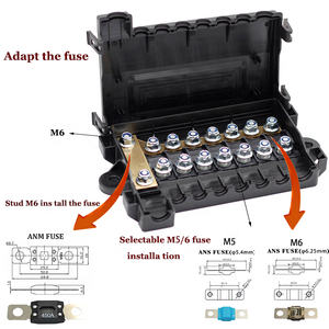 กล่องฟิวส์กันน้ำแบบติดตั้งด้วยสกรูสำหรับรถยนต์ MIDI ANS Mega ANM ANL รองรับฟิวส์ 80A 100A 200A 300A - Product Image 6